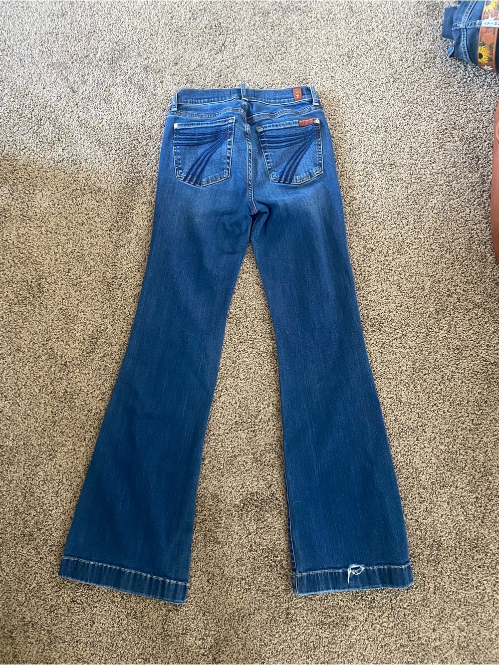 7 For All Mankind Blue Flare Jeans